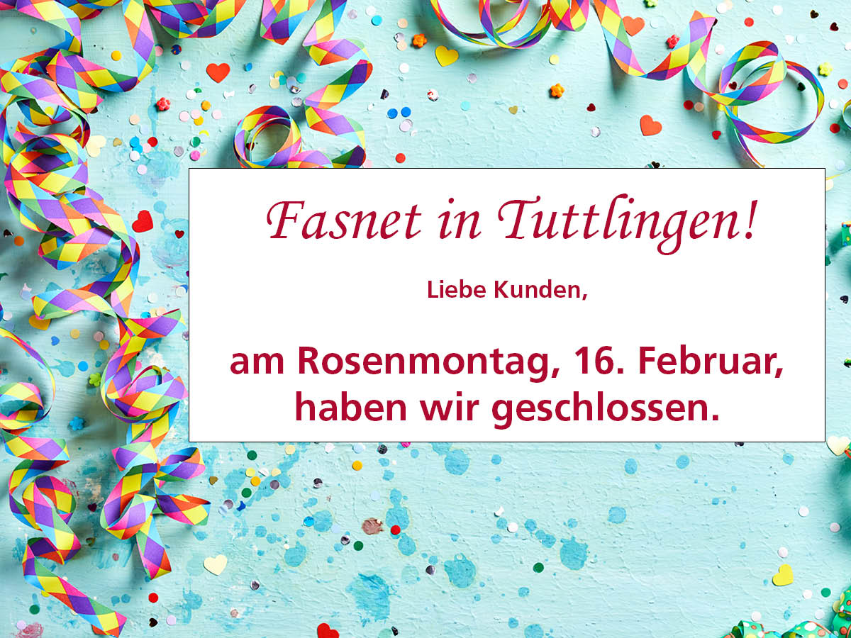 Faschingsöffnungszeiten